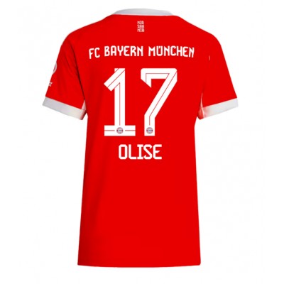 Bayern Munich Michael Olise #17 Hjemmedrakt Dame 2025-26 Kortermet Bayern Munich Michael Olise #17 Hjemmedrakt Dame 2025-26 Kortermet